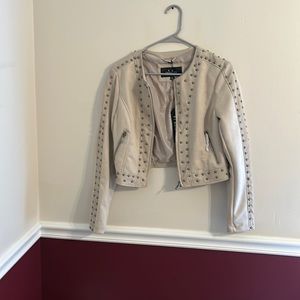 Suede studded jacket